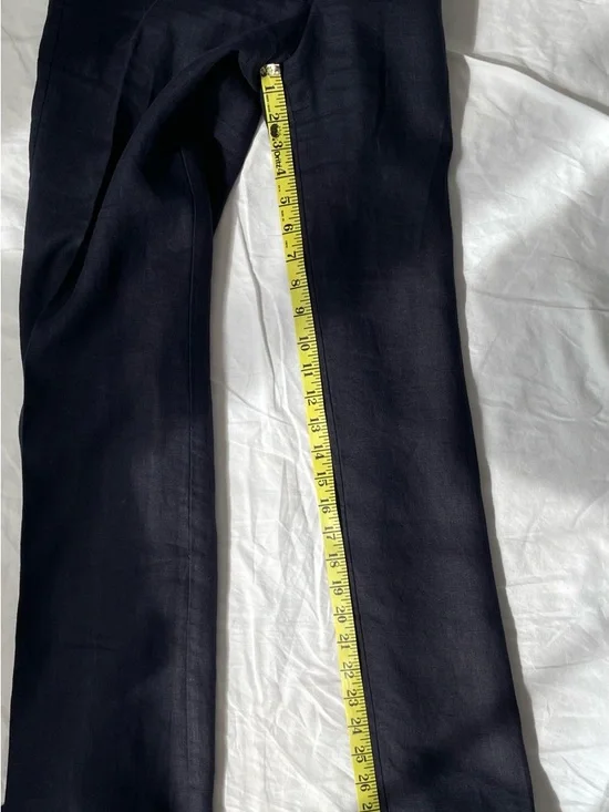 Tory Burch Navy Linen Trousers - Picture 4 of 7